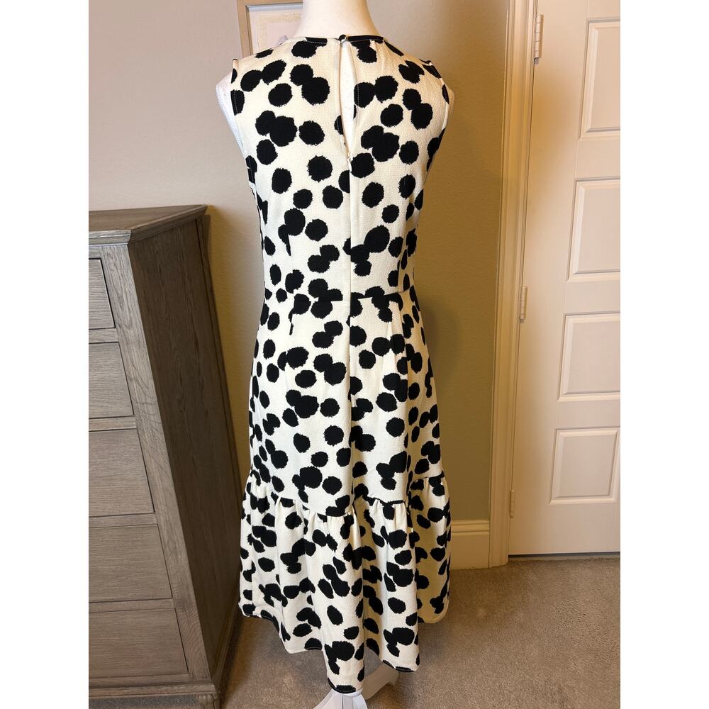 Who What Wear | Black/Cream Drop Waist Polka Dot Dress | Small - Picture 10 of 15